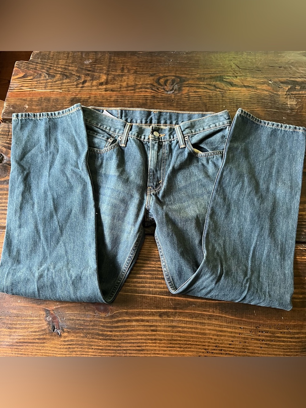 Mens Levis 504 Regular Straight Denim Blue Jeans Size 31x30